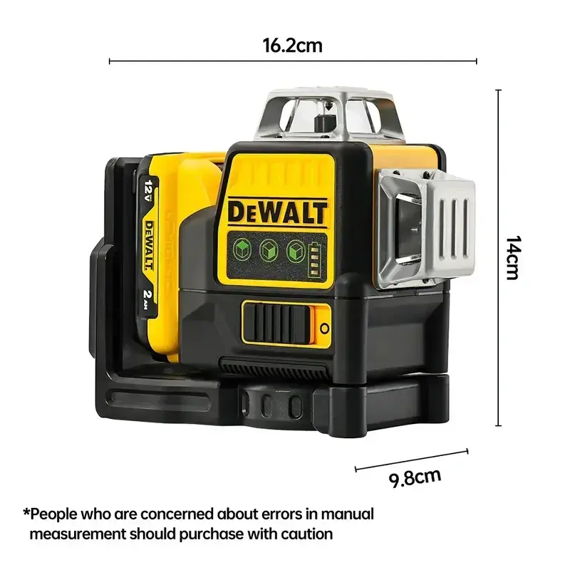 DEWALT DW089LG Green Laser Level - 12-Line, 360° 3-Panel, Self-Levelling Tool with High Visibility for Builders & Home DIY Renovation