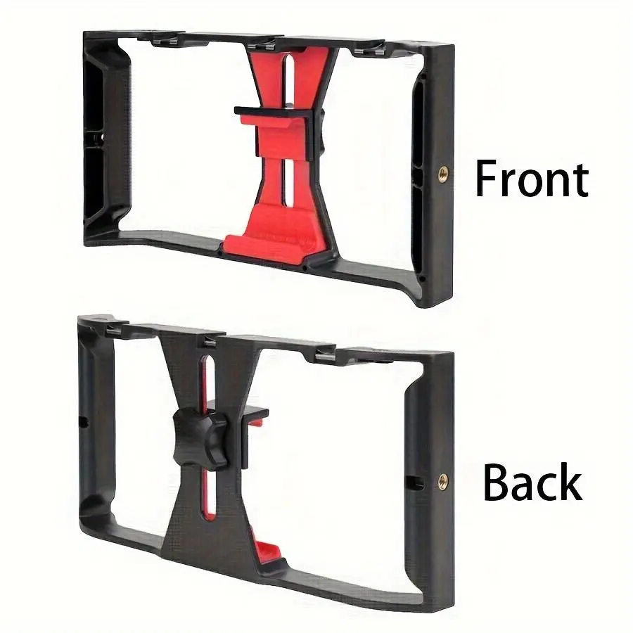 Handheld Stabilizer with Microphone Stand, Multifunctional Handheld Stabilizer with 3 Cold Shoe & Multiple 1/4" Expansion Ports for Live Streaming and Photography, Camera, Photography Camera Accessories