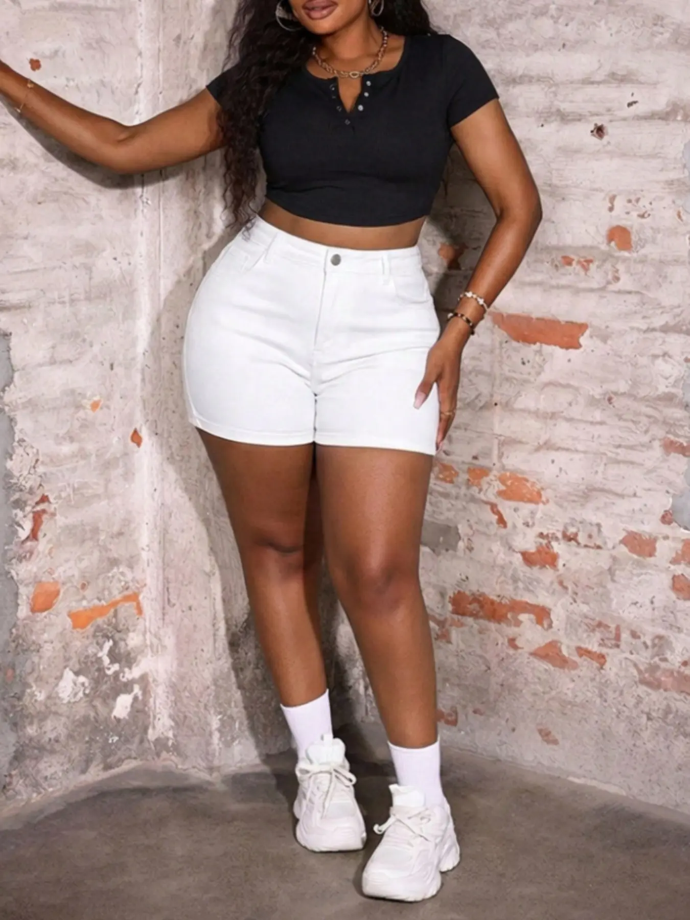 Elastic Shorts, Short Pants, Perfect for Parties, Streetwear, Club, Comfortable and Stylish