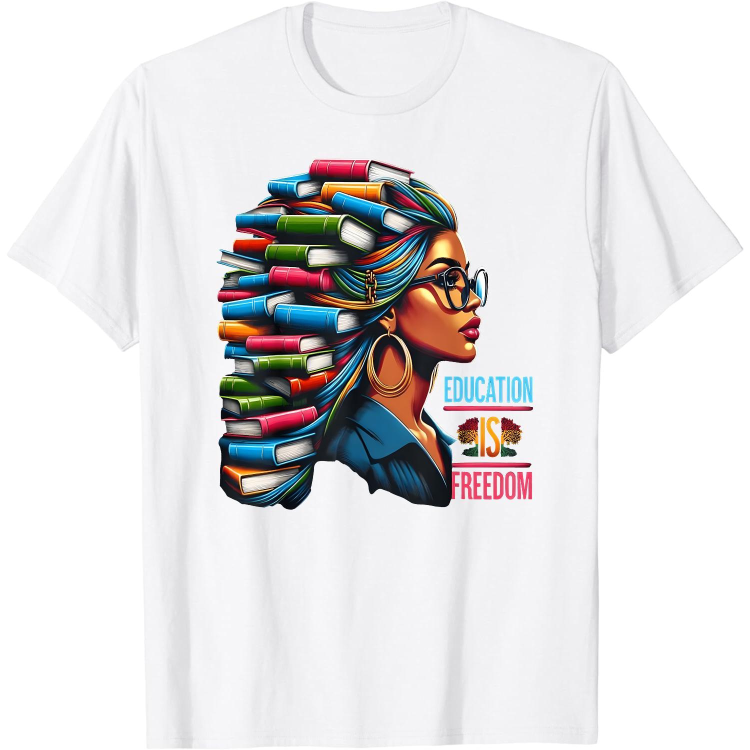 Made in the USA U.S.A., 180 grams of education is free, black teacher books, black history month t-shirt