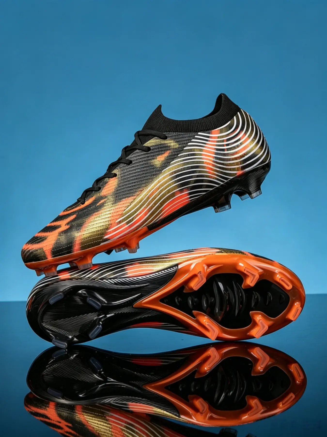 1 Pair Unisex Beginner Soccer Cleats | Minimalist Style | Breathable Durable Upper | Non-slip Long Stud Outsole | Comfortable Lining | For Outdoor Grass, Beginner Play & Basic Training