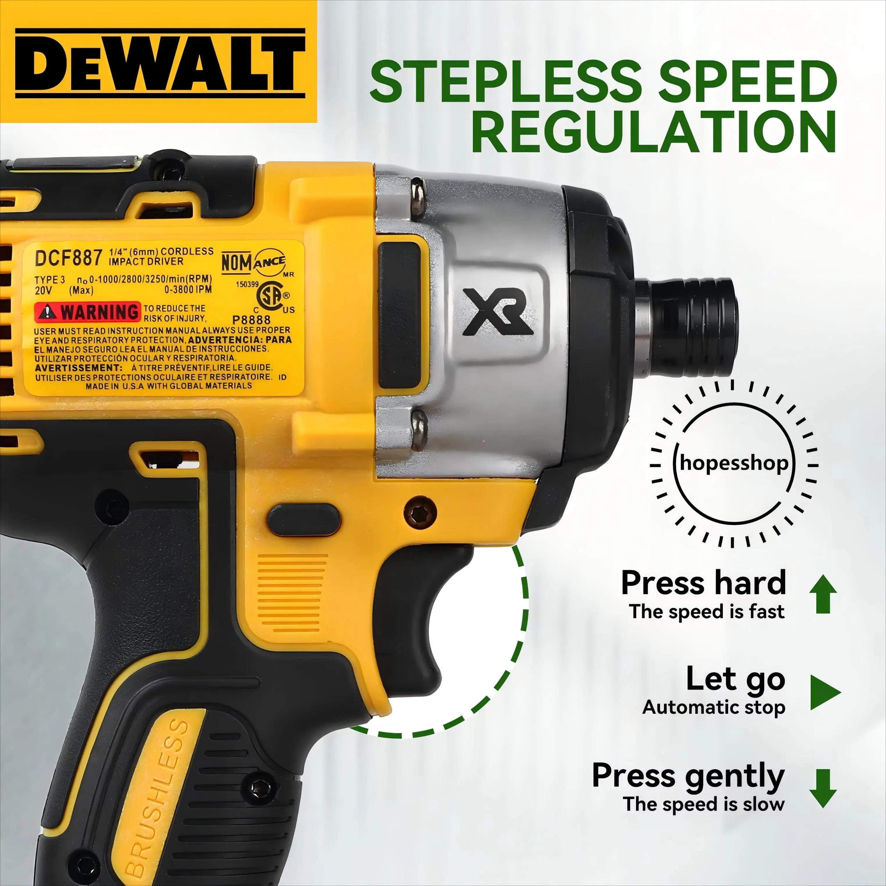 Dewalt DCF887 Brushless Impact Driver, Fastening for Framing and Cabinetry, 3-Speed Precision Drive Tool with LED Ring Light Dewalt DCF887 Brushless Impact Driver, Fastening for Framing and Cabinetry, 3-Speed Precision Drive Tool with LED Ring Light