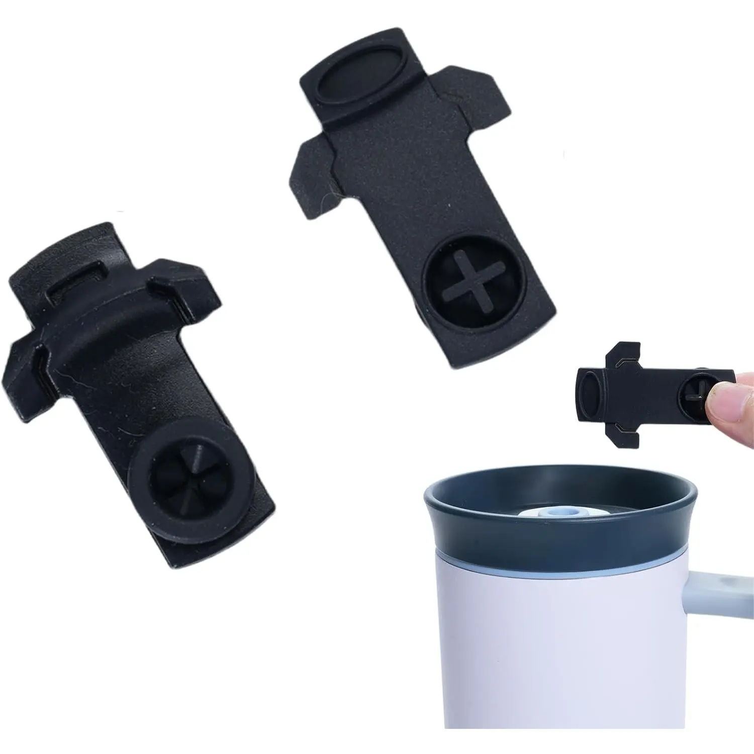 2 count  Stopper Compatible with 40oz  Cup,Leak-Proof and Splash-Proof,  Tumbler Covers for  Cup Accessories,(Black)
