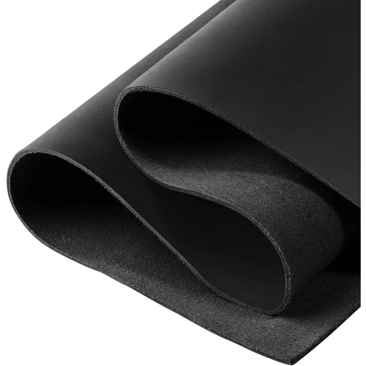 Black Genuine 1.8-2.1mm Thick Full Grain Leather Sheets 12"x24" Tooling Leather Pieces Square Material Roll for Crafting Sewing Wallet Hobby Workshop
