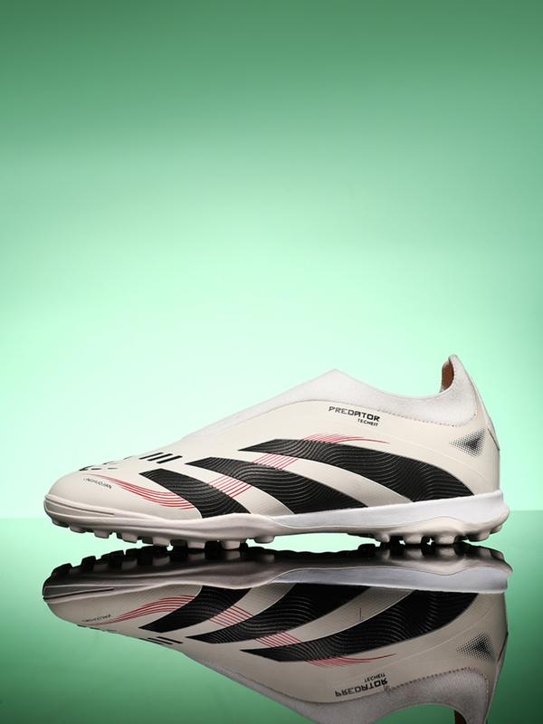 Laceless Stud Soccer Shoes, Suitable for Various Environments, PU Material + Flyknit, Rubber Sole, Strong Grip, Comfortable Lining