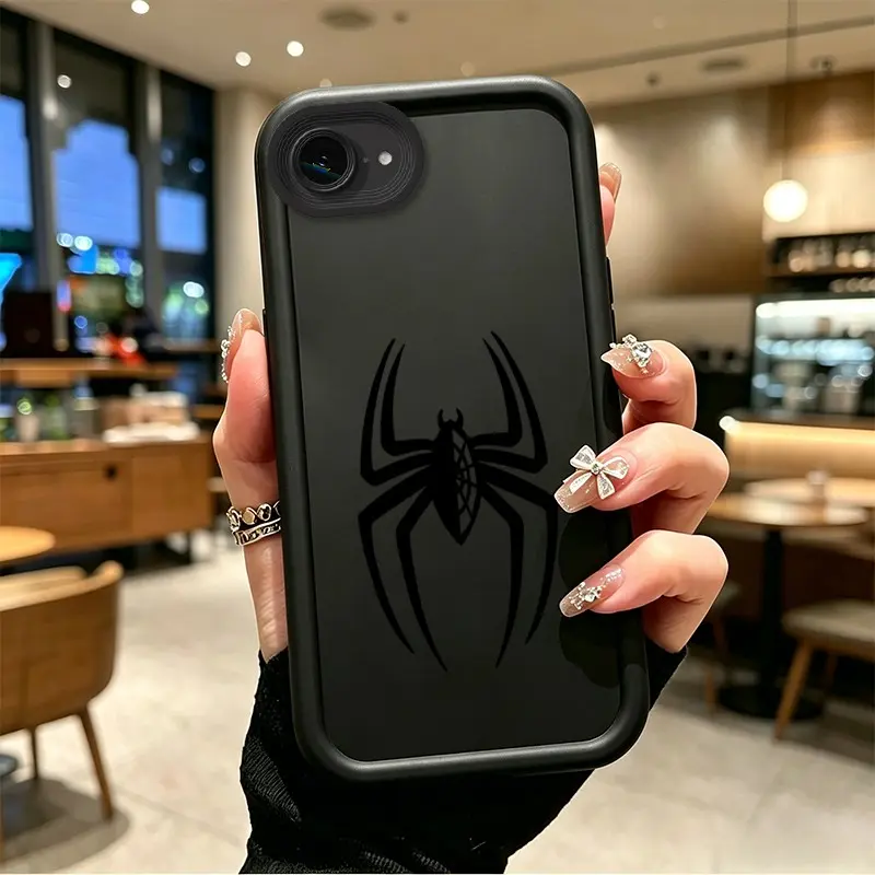 Phone case for iphone 16E 17E Shockproof Gift TPU Edgy Spider Emblem Sleek Web-Designed Phone Cover Drop-Resistant Protection Celestial Eye Layered Phone Case BOJTLOO1