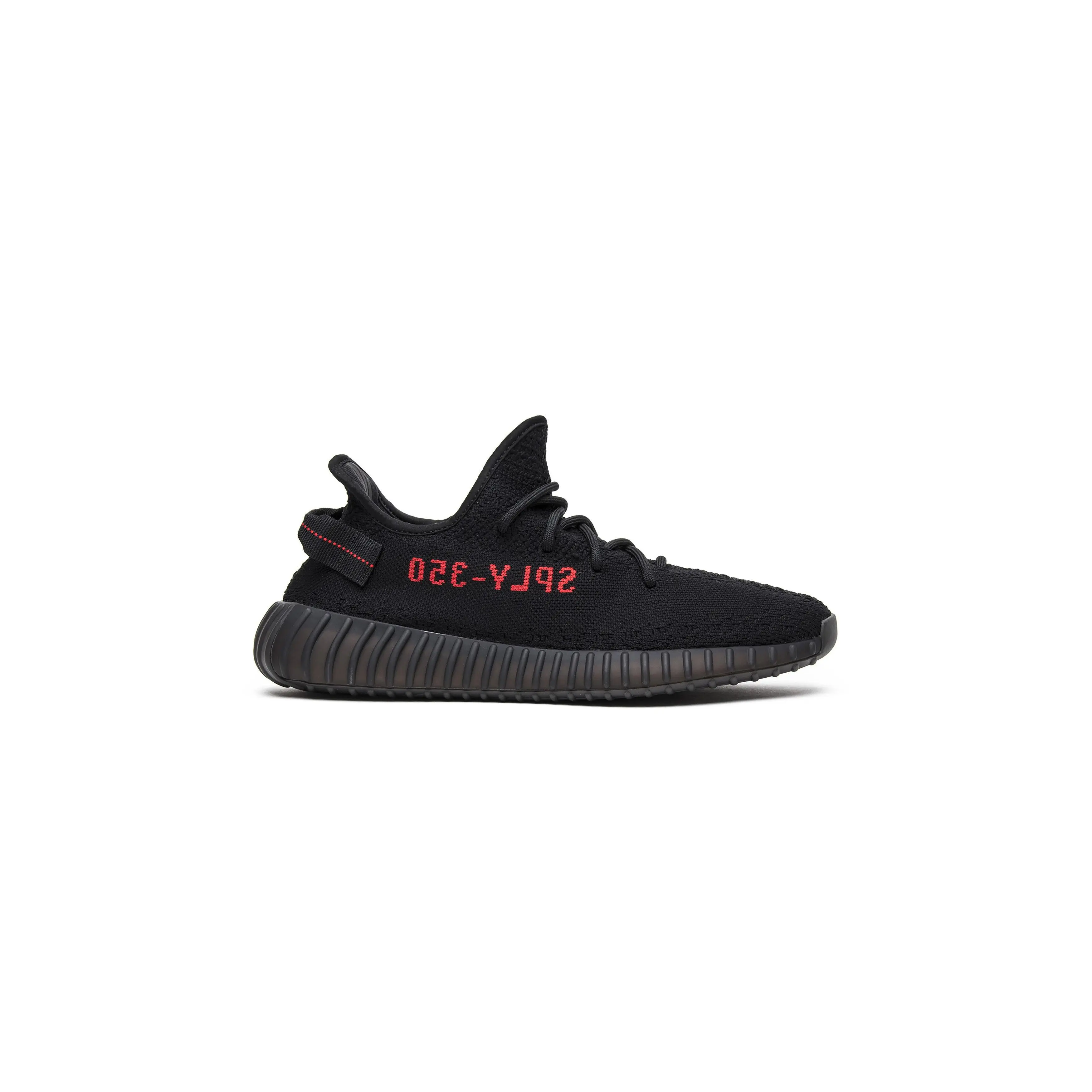 adidas Yeezy Boost 350 V2 'Bred' (Unisex) Skateboarding Shoes, Core Black/Core Black/Red, CP9652, Breathable Calico Knit, Closed Toe, Laces, Zebra Stripe