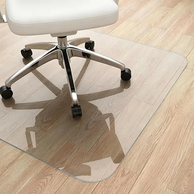 AIMHave 2.0mm Anti-slip rolling chair mat - Various sizes available, crystal clear plastic floor guard for medium pile carpets, reinforced thick design delivers stable and smooth rolling experience