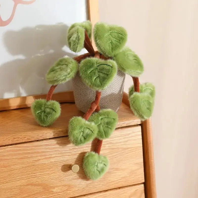 Cute Pothos Plush Toy, Soft Filled Planter Doll, Huggable Collectible, Perfect Gift for Kids, Boyfriend, Cozy Houseplant Companion