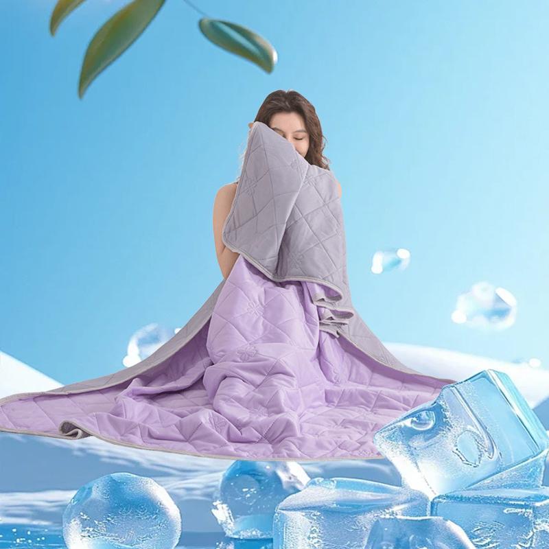 1 count Cooling Summer Blanket, Soft Breathable Bedding, Lightweight Throw for Living Room, Ideal for Hot Weather Sleep,
