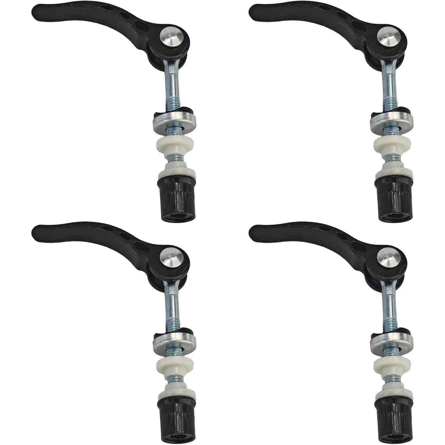 4 count 6mm Black  Seat  Quick Release Pin, Alloy  Seatpost Clamp Bolt,  Binder Skewer for Mountain Road Bikes, Cycling