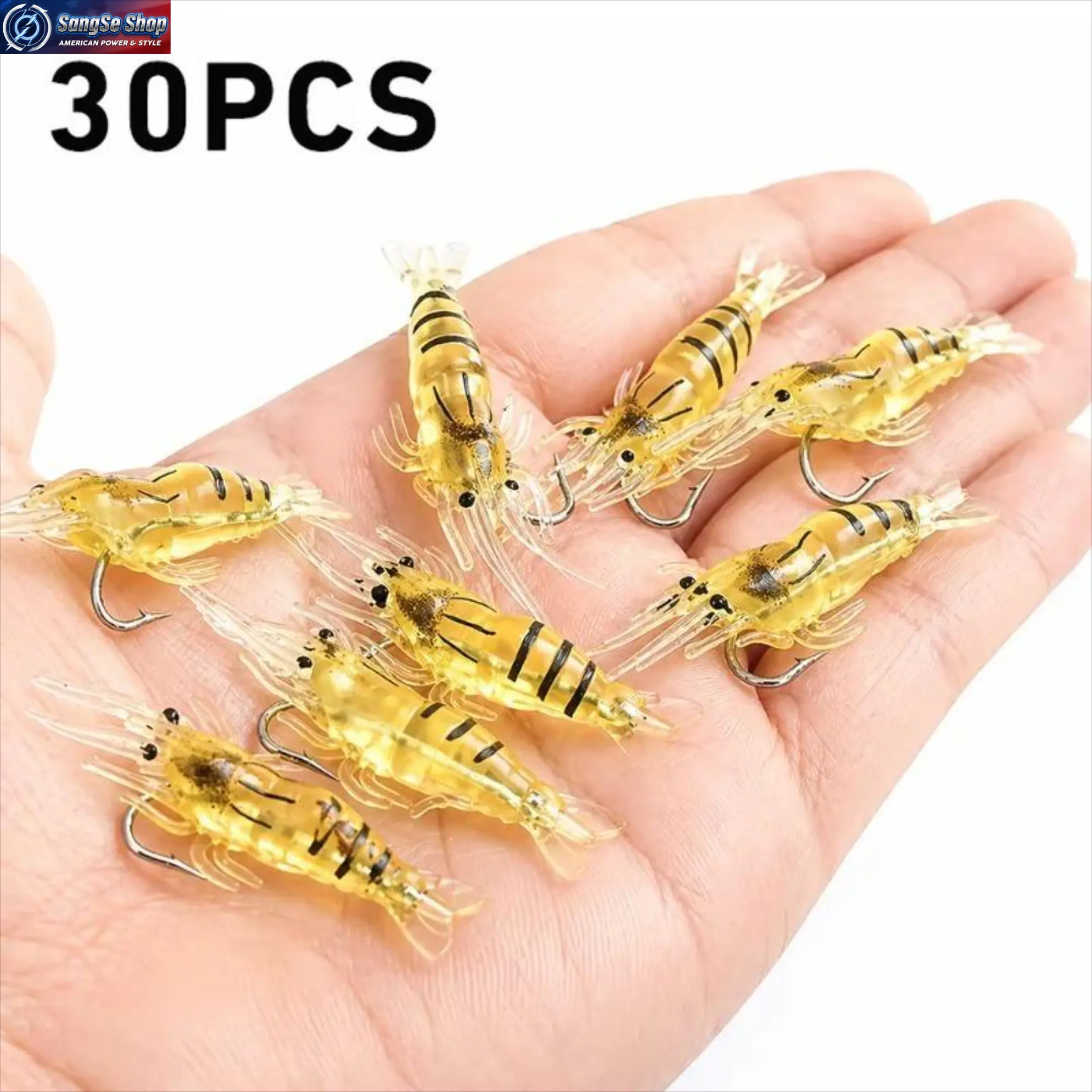 Bionic Shrimp Fishing Lures, 1.5" Soft Plastic Realistic Swimbaits for Bass, 30/60/90 PCS Value Pack for Freshwater & Saltwater Rivers and Lakes, Small Size, Multiple Packs, Imitation Lure, High Attraction, Fishing Gear Supplies, Outdoor Fishing Supplies