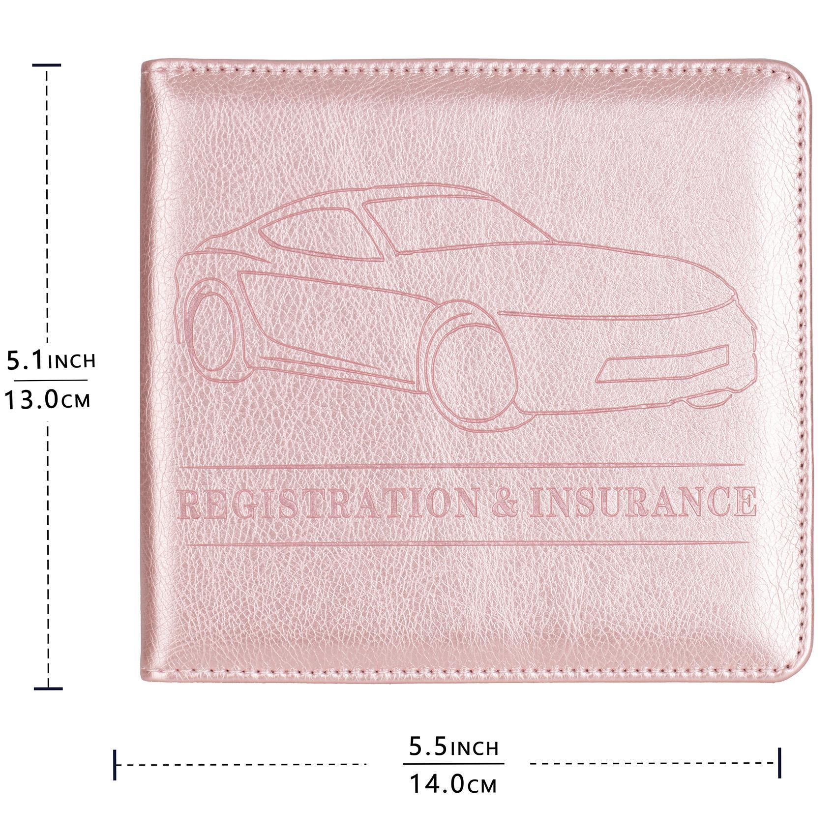 Car Registration & Insurance Holder, 1 Count Solid Color Durable Car Insurance Profile File Sleeve Holder, Driver's License Sleeve, Card Organizer, Car Interior Accessories