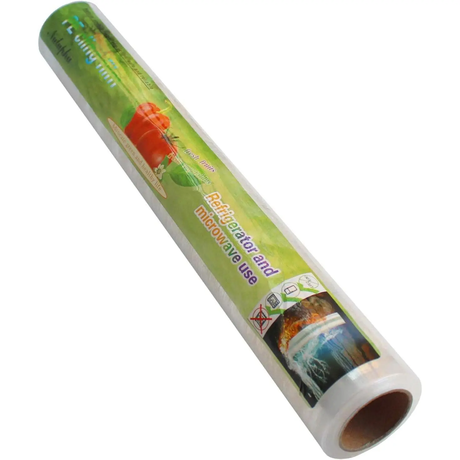 Plastic Cling Wrap Refillable  Wrap Stretch Clear Cling Wrap 12 Inch×328 Ft (Only Cling Wrap)