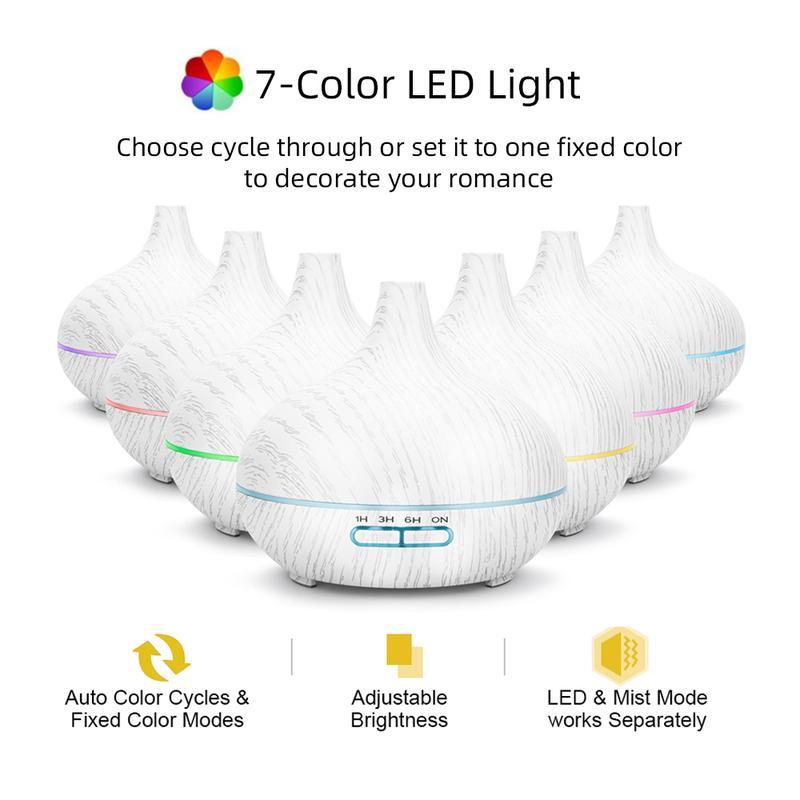 Essential Oil Diffuser, 550ml Scent Diffuser with waterless auto Off and Timer Functions, Mist humidifier with Lighting, eco-Friendly Materials, Perfect for Office and Home.