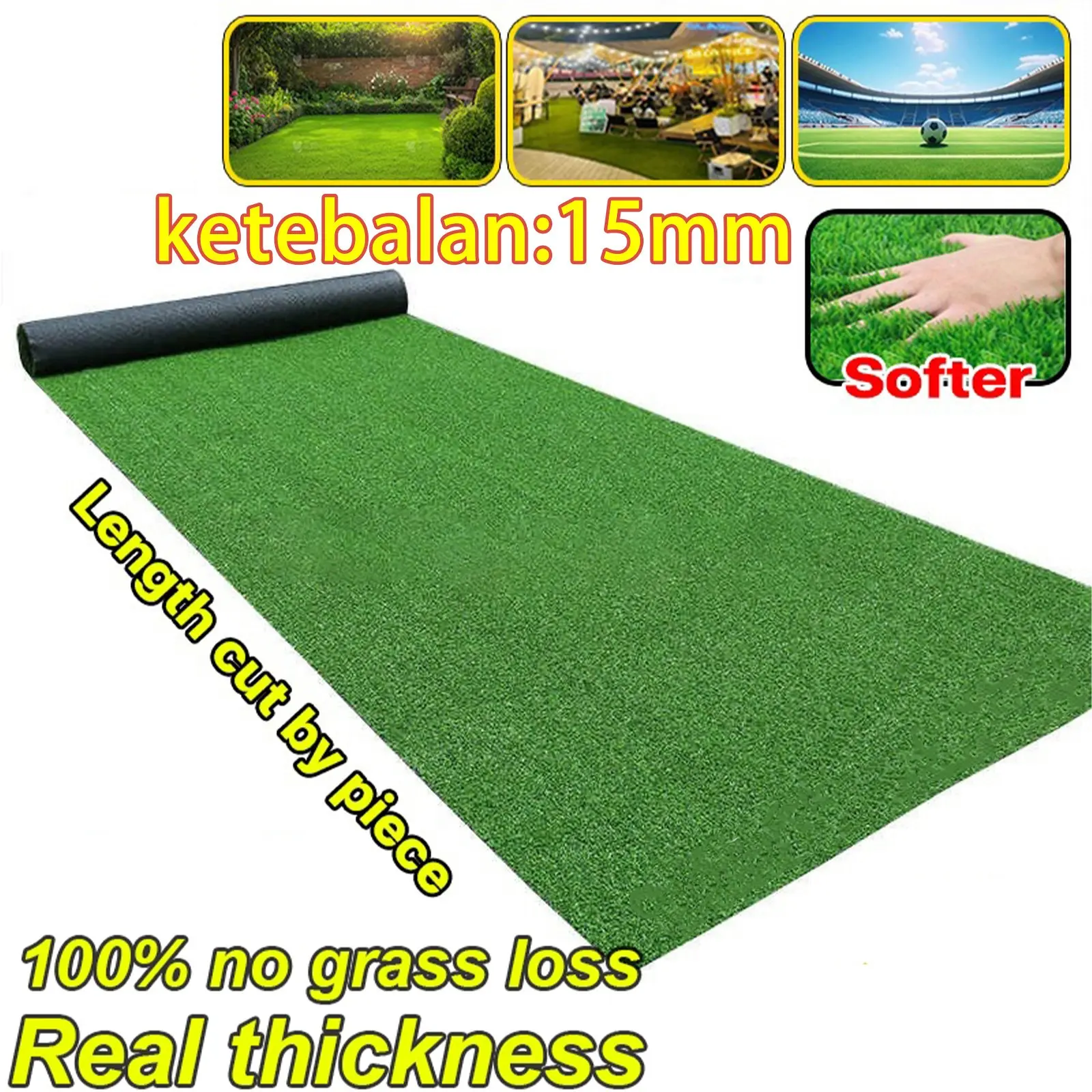 Artificial Grass Carpet, Plastic Lawn Mat, Interlocking Rug, Roof Installation, Landscape Greening, Durable Synthetic Turf