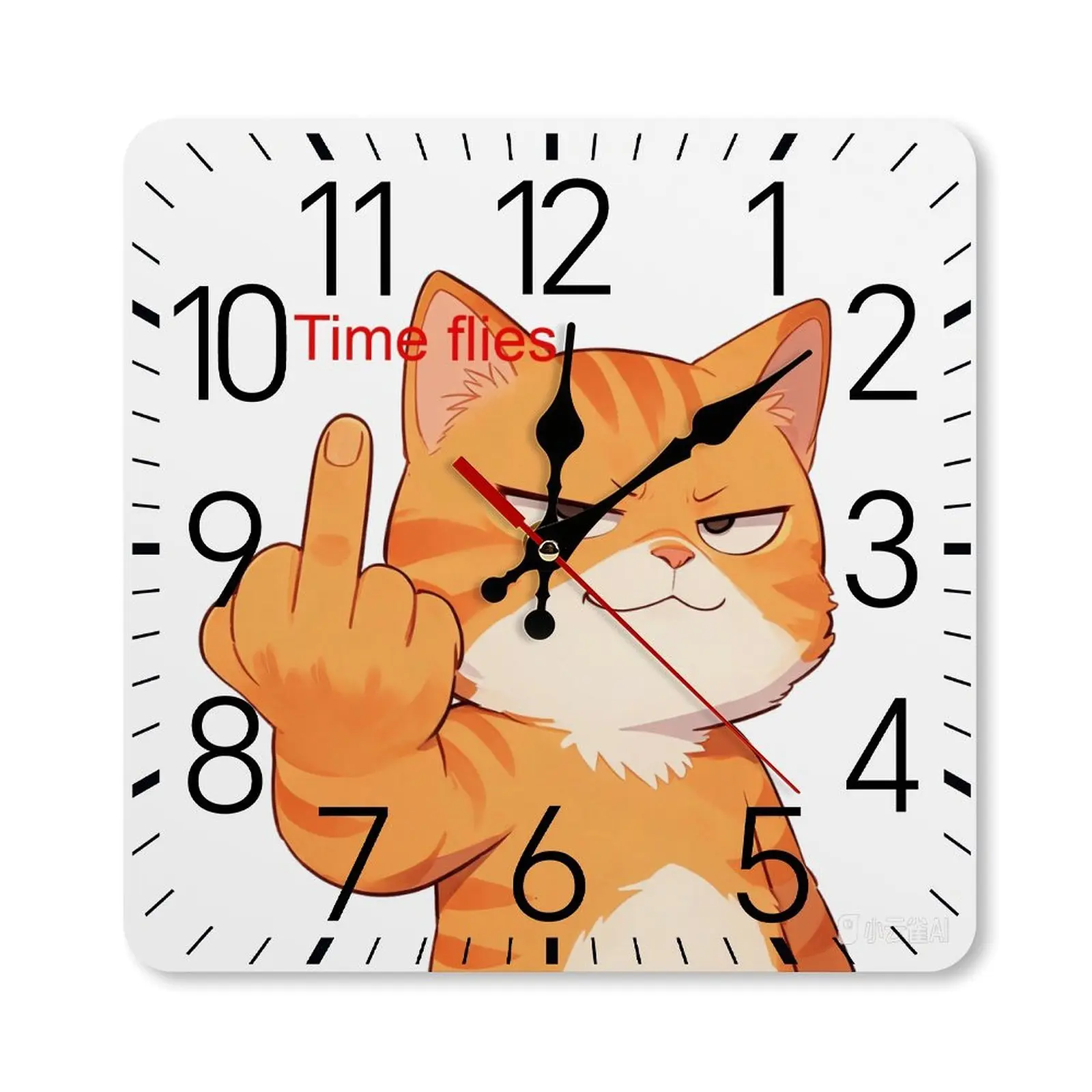 With Attitude Square Wall Clock
