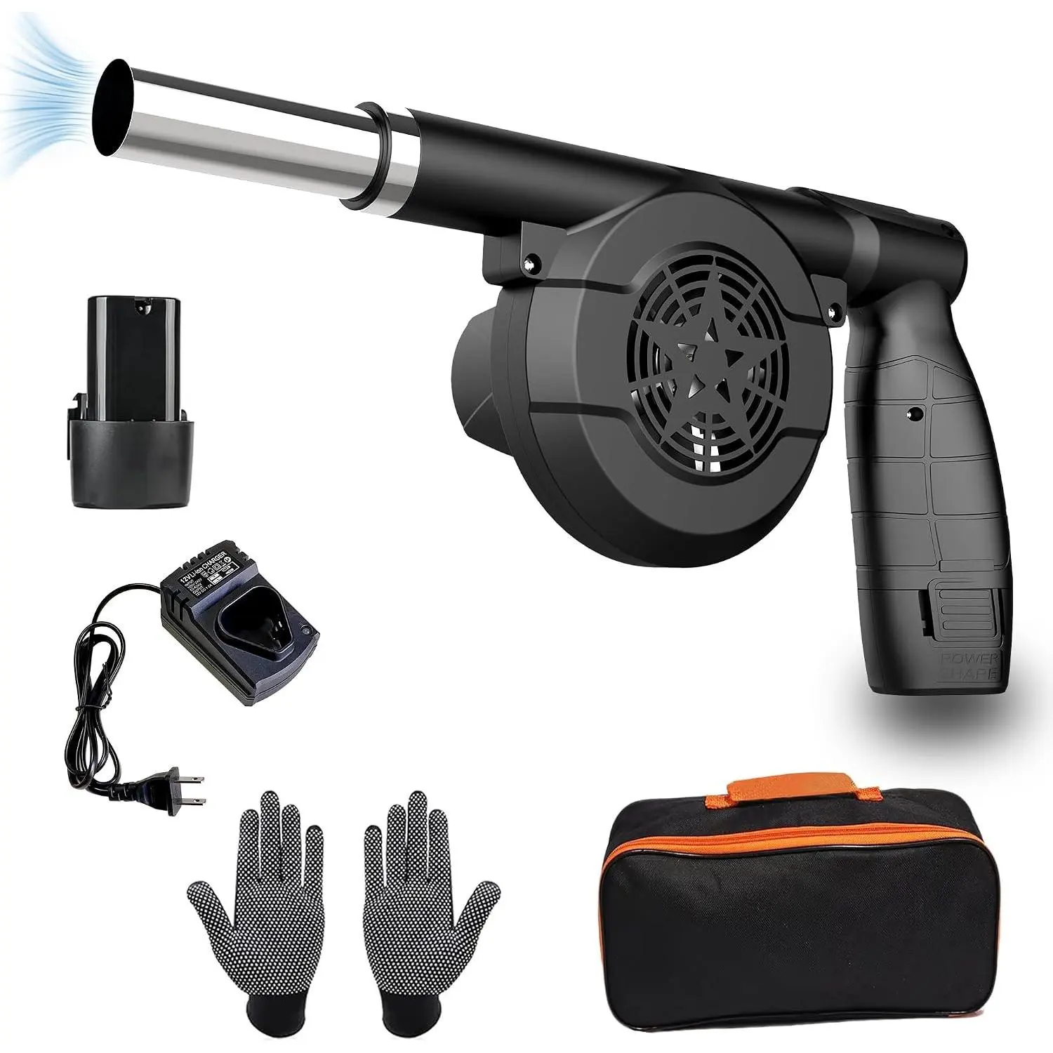 Wireless Electric Bellows Portable Fireplace Tools Air Blower 12V Fan Bellows Fire Wood Stove Blower Outdoor BBQ Camping Fire Fan