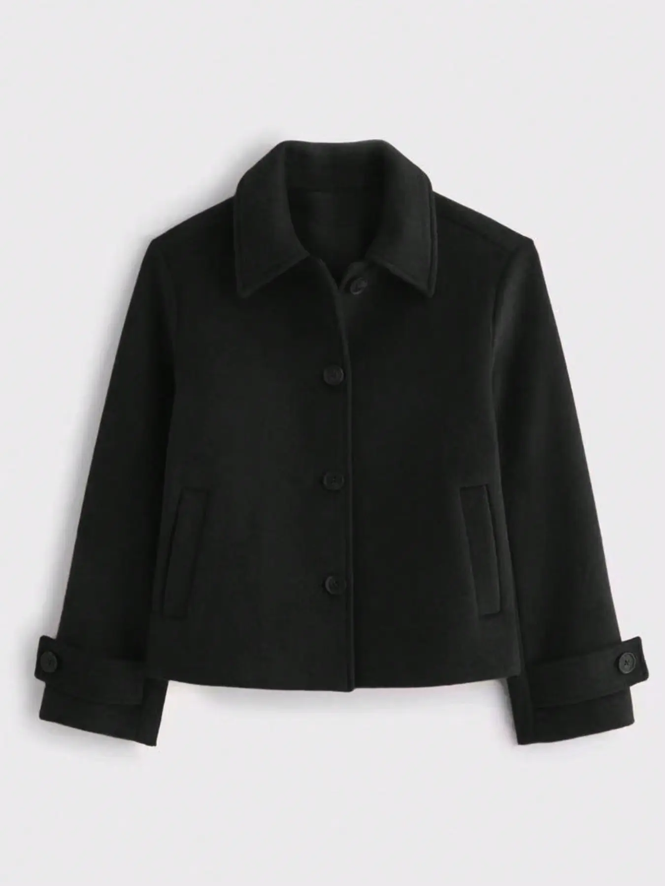 European and American Style Women's New Fashion Casual Woolen Short Coat, Trendy and Comfortable Outerwear for Daily Wear