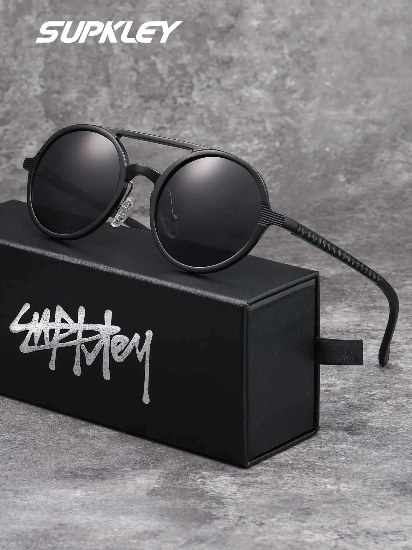 SUPKLEY Oval Sunglasses Polarized Lens UV400 Protection Vintage Frame Glasses for Women Men Summer Travel