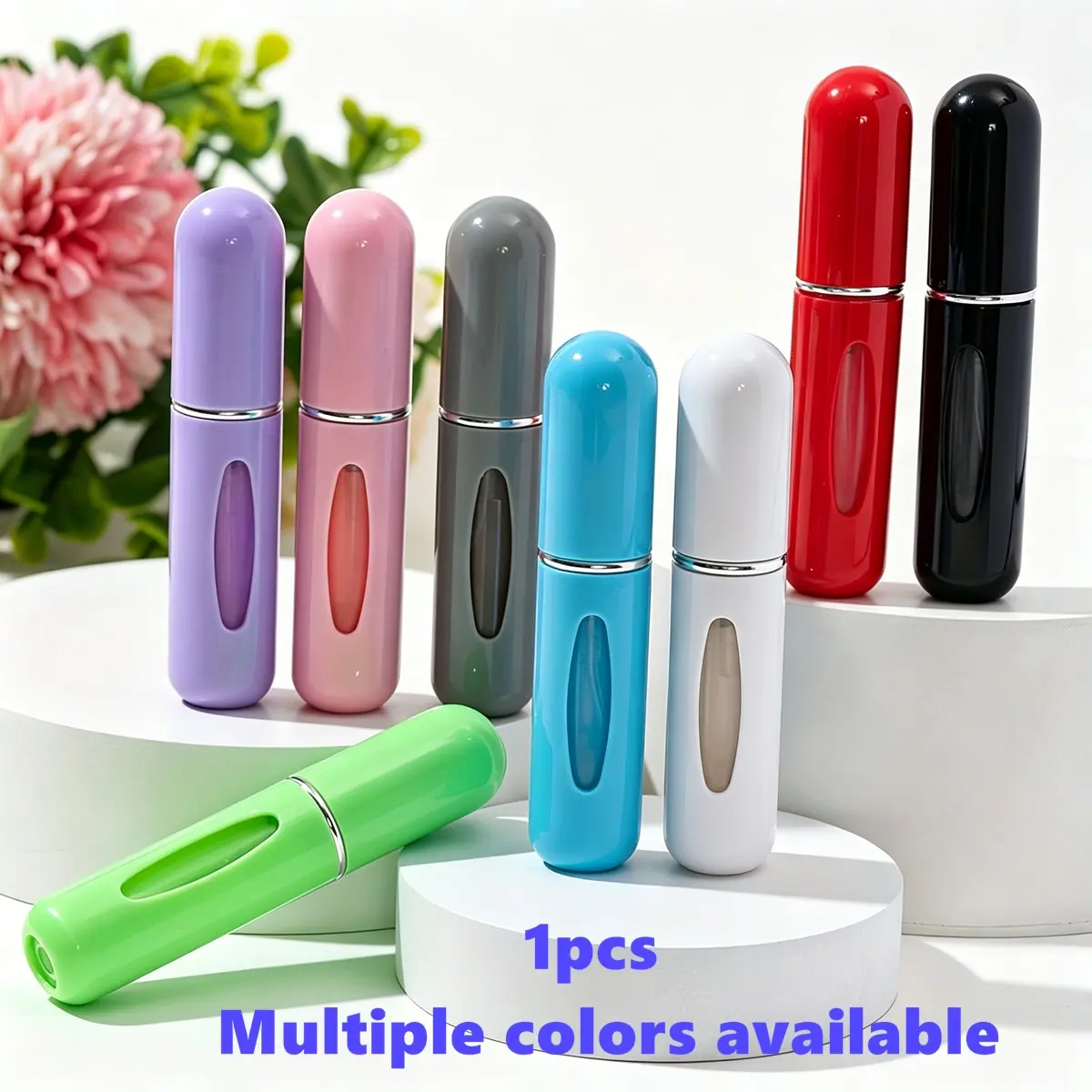 Single 5ml Refillable Perfume Bottle with Plastic Shell, Travel Perfume Container, Multiple Colors Available, Ideal for On-the-Go Use, Small Bottle, Plastic Containers, Travel Bottles