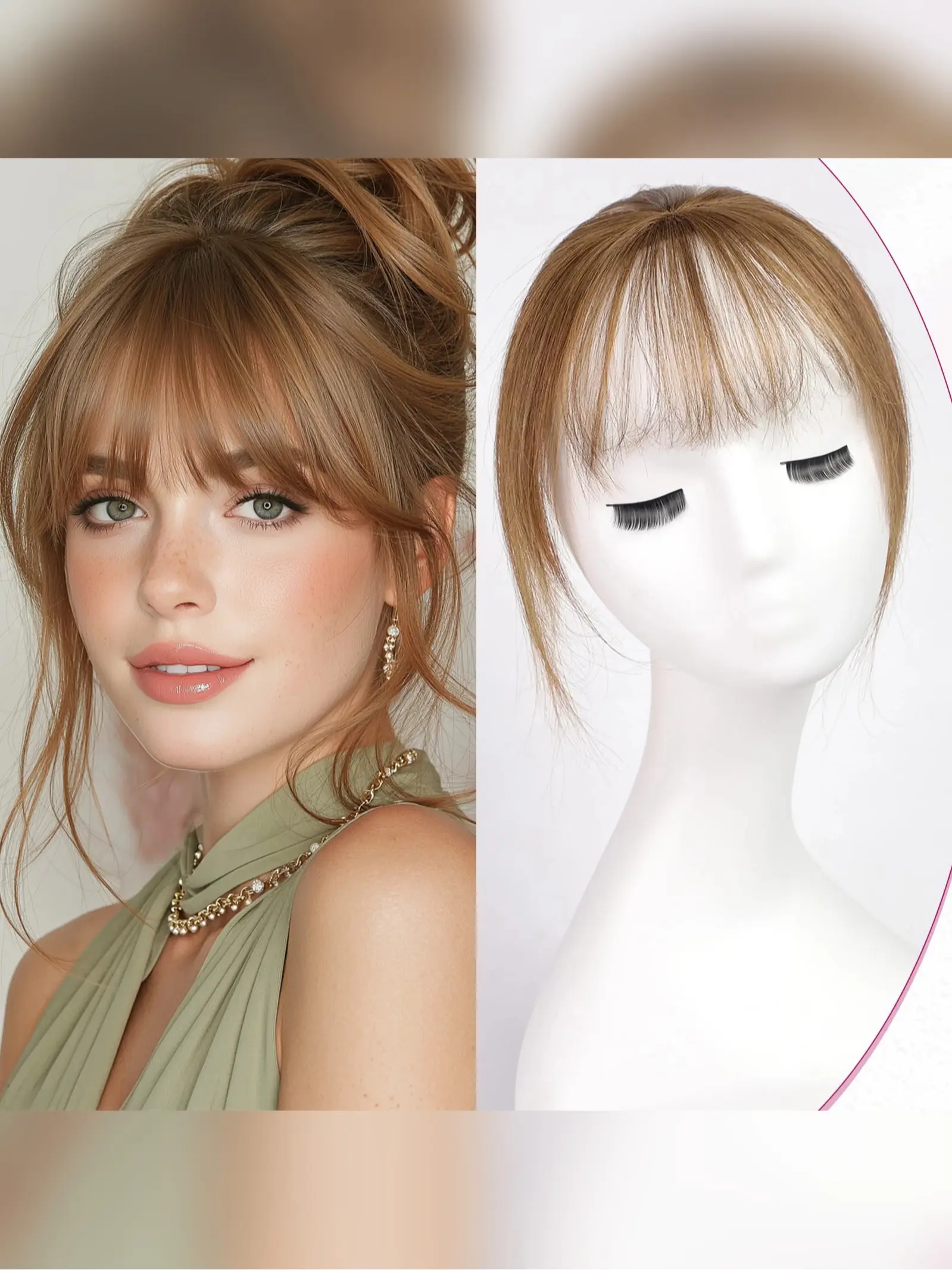 Topshe 1pc Natural Black Air Bangs Hair Extensions Clip on Fringe with Side Temples for Thinning Hair Instant Style Change Human Hair Blend Breathable Design Realistic Scalp Look for Women Daily Work Party