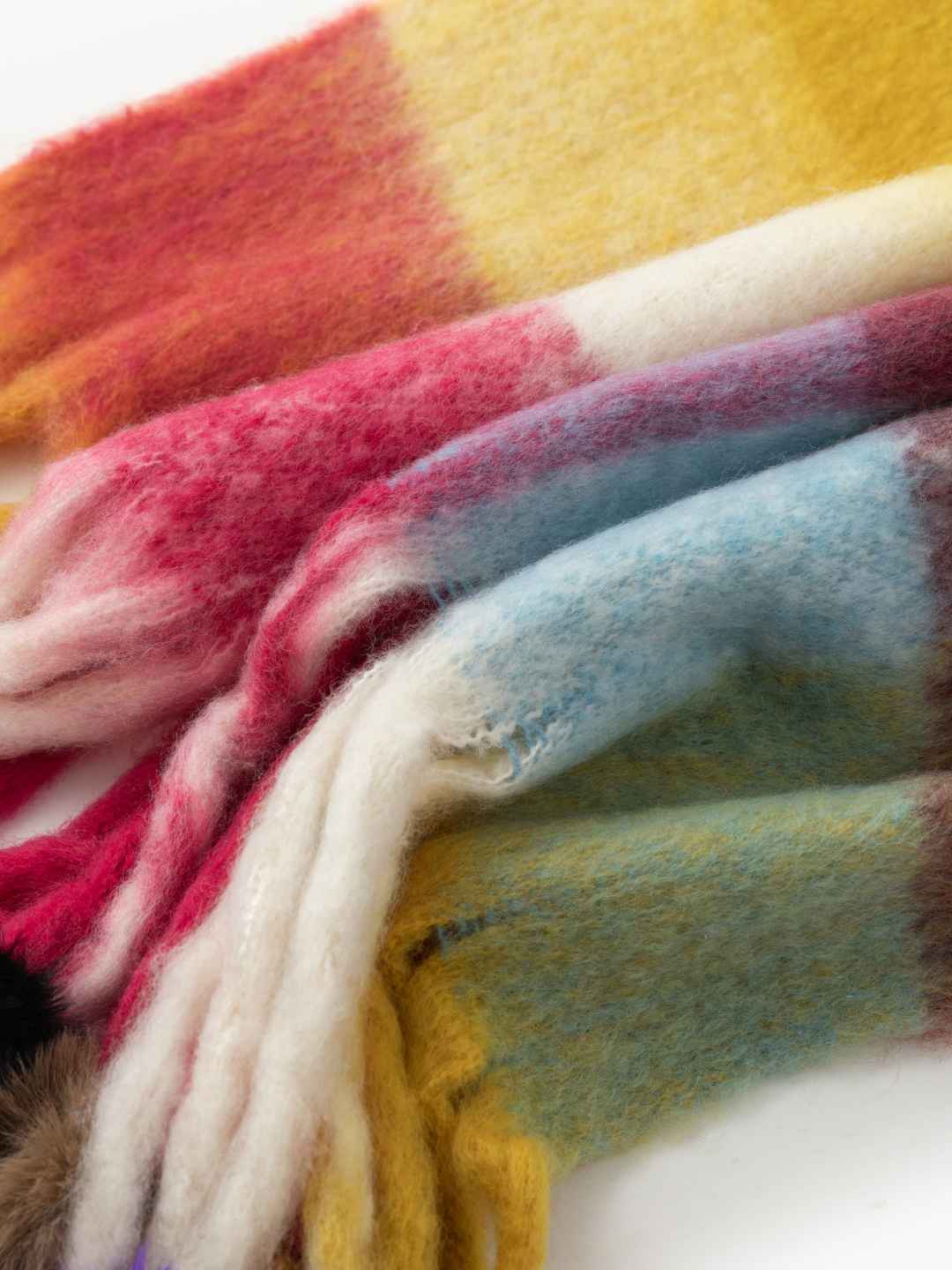 Cider [2 colors, Size One Size-One Size] Check Balls Tassel Scarf