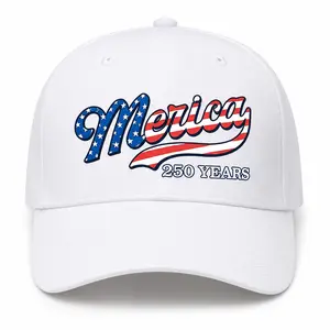 Patriotic America Hat, 250 Years USA Flag Baseball Cap, Black Adjustable Graphic Hat for Men Women, 4th of July BBQ Parade Party Cap, Father's Day Gift