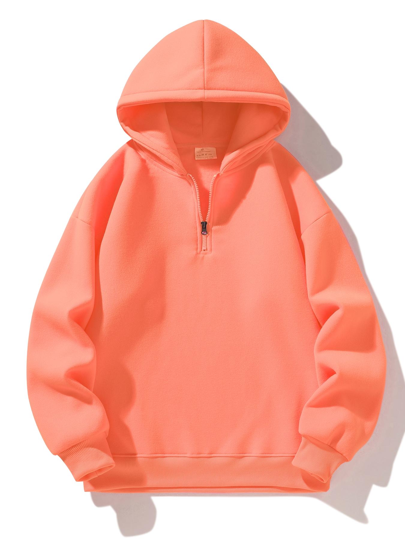 Men's Regular Fit Solid Plain Zip Up Hoodie, Casual Long Sleeve Hooded Sweatshirt for Fall , Men's Fall Clothes for Daily Wear, Classic Menswear Tops