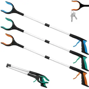 3 Pack Foldable Grabber Reacher Tool for , 32" Reacher Grabber Pickup Tool, Handy Trash Claw Grabber, Reaching Assist Tool for Trash Pick Up, Garden Nabber, Litter , 3 Colors