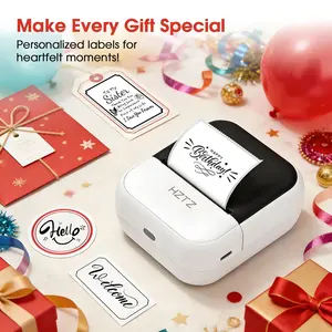 Portable Inkless Thermal Label Printer, Bluetooth-compatible Mini Label Maker for Small Business, Price Tags & Home Organization, USB PD Charging