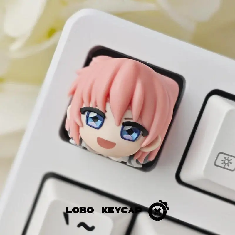 The Quintessential Quintuplets Cartoon Keycaps Kawaii Cartoon Character Personality Resin Mechanical Keyboard Attachment Collect