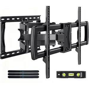Full Motion TV Wall Mount Bracket for Most 32-85 inch TVs with Dual Articulating Arms, Tilt/Swivel/Extension/Leveling, Fits 8” 12” 16" Studs, Max VESA 600x400mm, Holds up to 132lbs