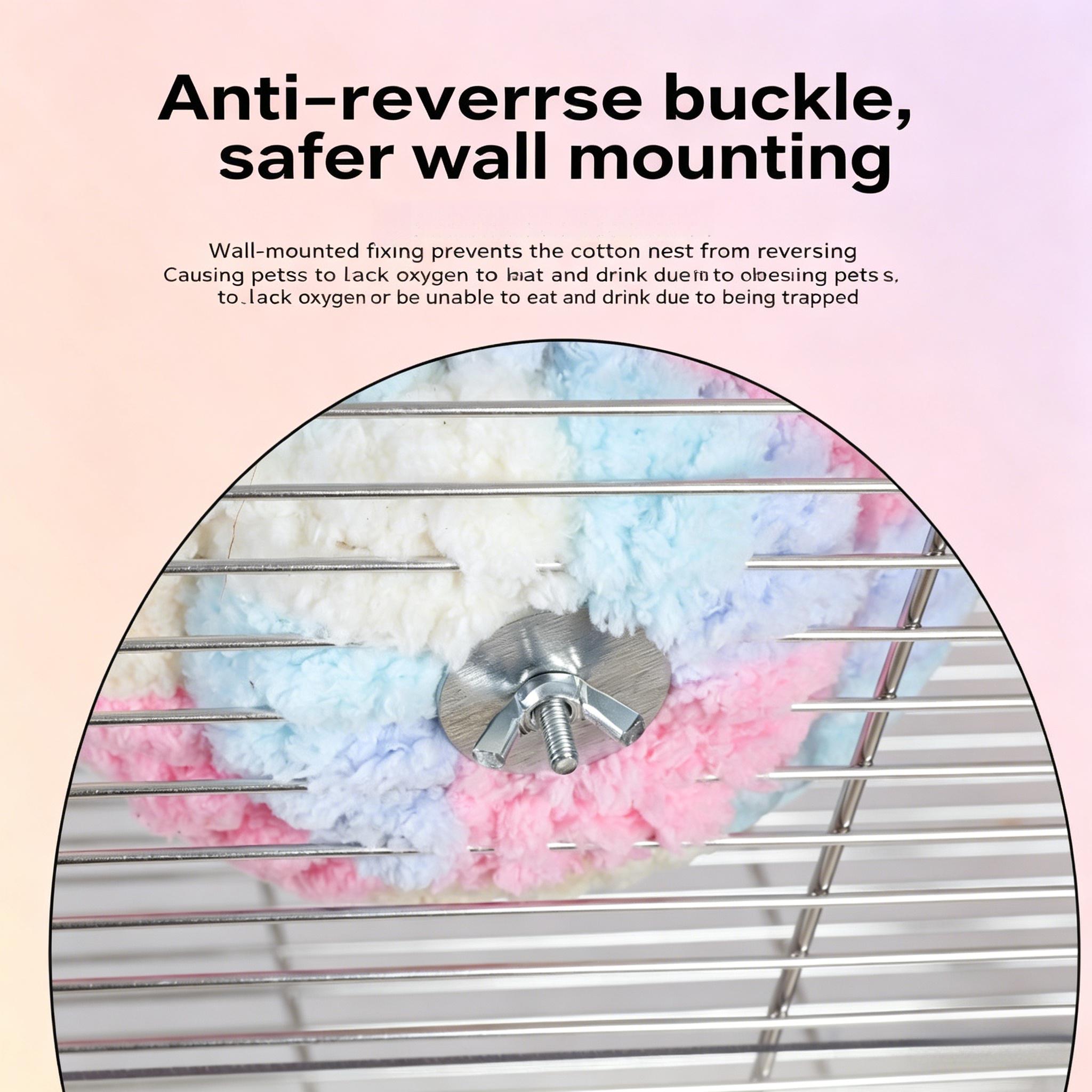 Cozy Plush Bird Nest, Warm Snuggle Hut for Parrots Parakeets, Thick Fleece Hanging Tent for Winter Sleep