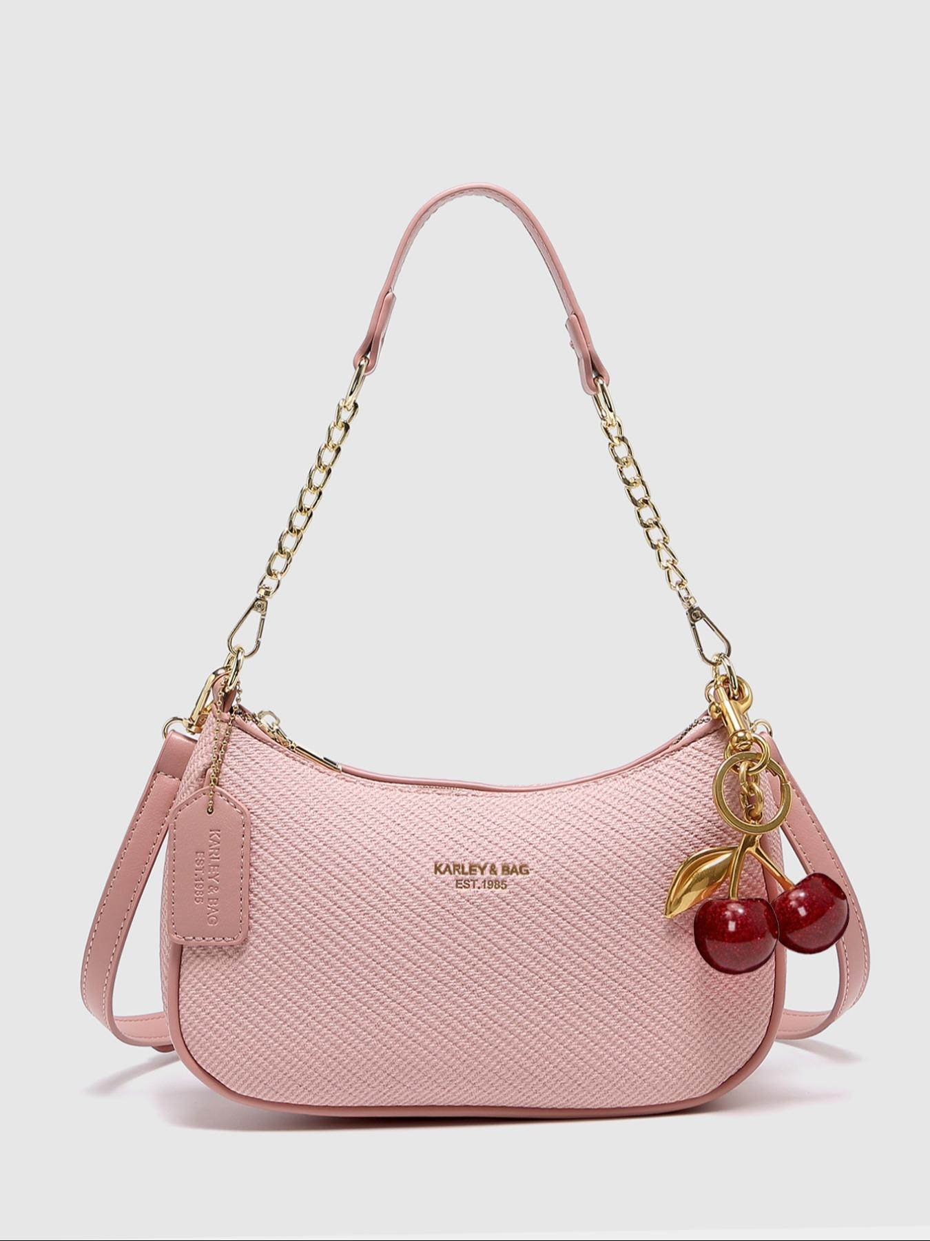 Women's Solid Color PU Leather Shoulder Bag, Adjustable Strap Office Crossbody Bag, Fashionable Durable Design for Daily Use, Pu Tote Satchel