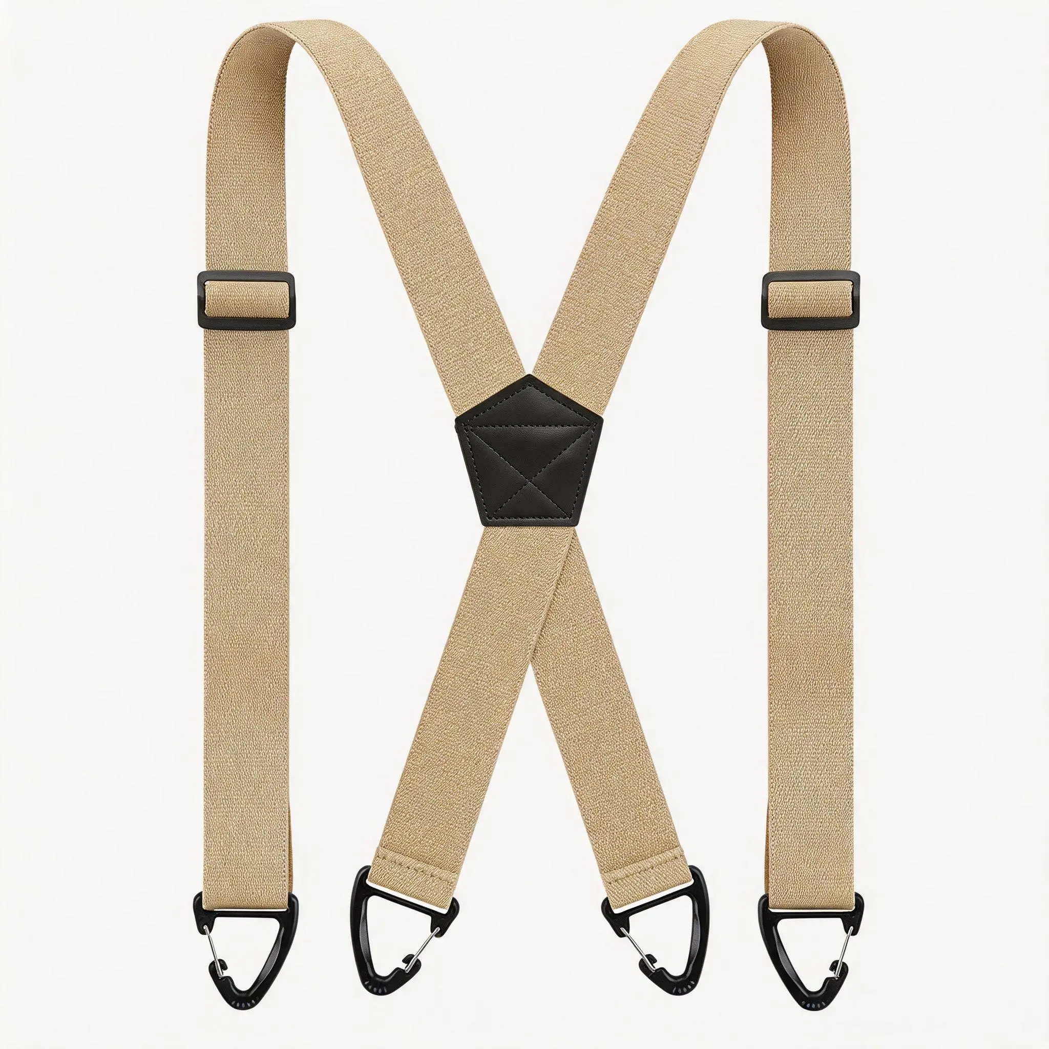 Hidden X Back Heavy Duty Work Suspenders 1.5 Inch Adjustable Elastic Straps for Men and Women