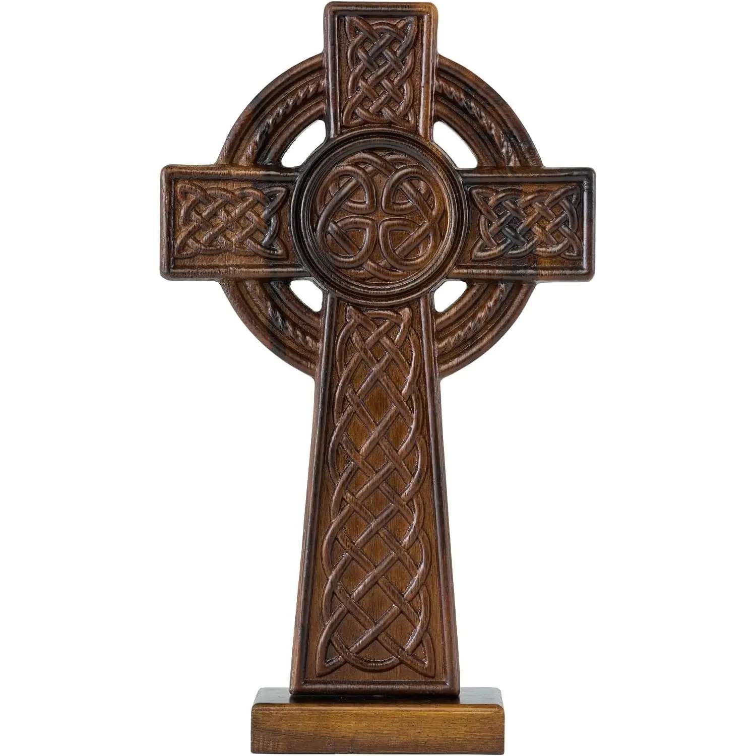 Hand-carved Wooden Celtics Wall Cross, 10 Inch Celtic Cross for Home Decor, Spiritual and Religious Wall Art Décor, Unique Gift for Birthday, (No 4)