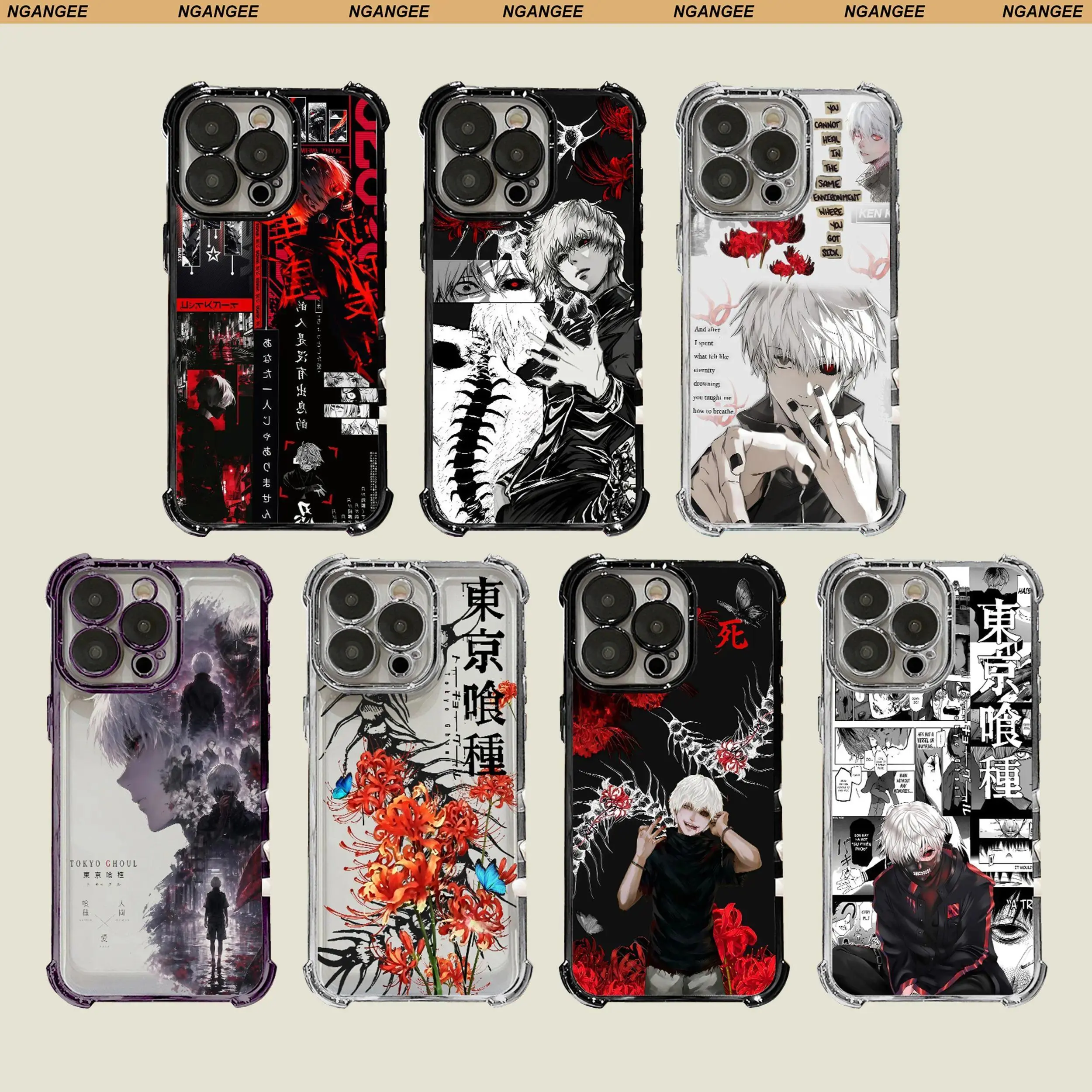 Anime T-Tokyo Ghoul Phone case-Style Case for Galaxy And iPhone fit iPhone 17 Air 16 15 14 13 12 11 Pro Max Plus and Samsung S26 S25 S24 S23 S22 Plus Ultra DZ1-7