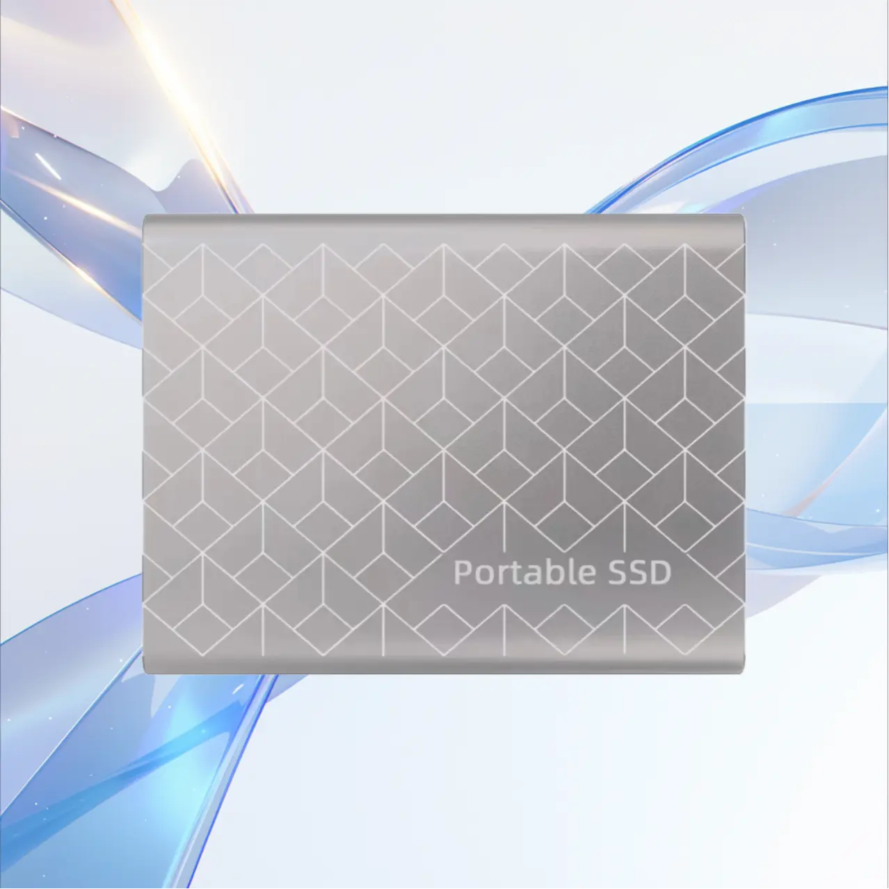 Grid Textured Portable External SSD 500G USB3.1 High Speed Interface Fast Data Storage Expansion Drive