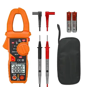 Digital clamp meter with automatic range, multimeter for measuring current and voltage, capable of measuring AC current up to 600A, AC/DC voltage, resistance, NCV, LPF, diodes, continuity, and equipped with a backlight function, suitable for electricians