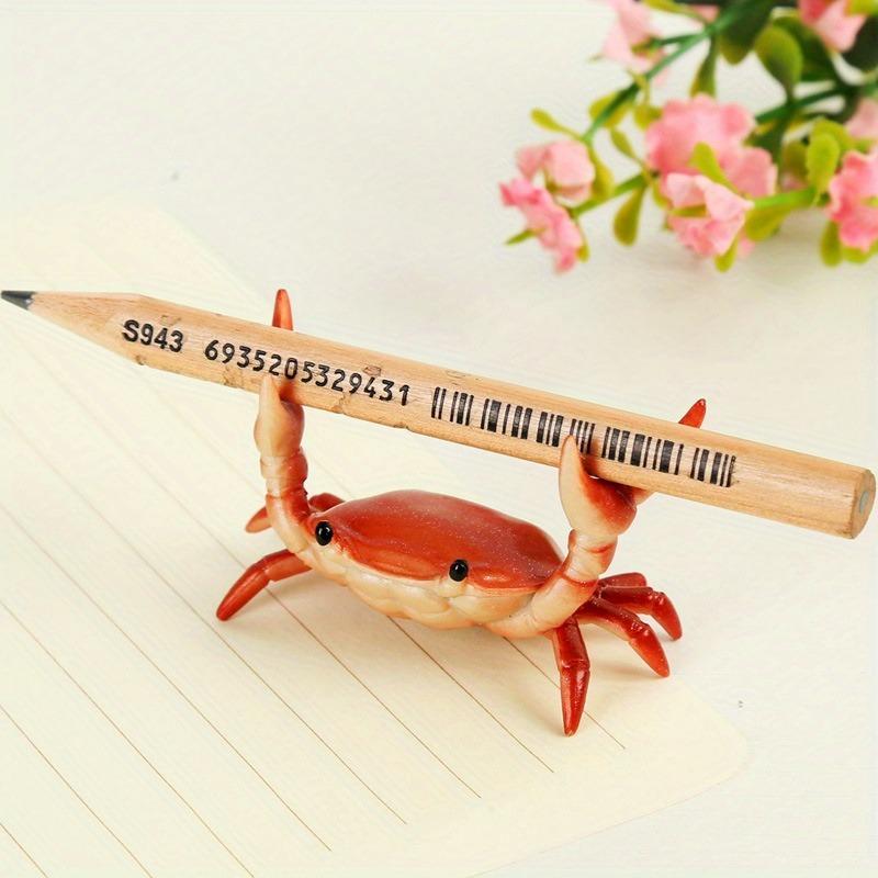 Realistic Crab Shaped Pen Holder, 1 Count Creative Cute Desktop Pen Stand, Decorative Desk Ornament for Office and Home, Desk Accessories, Summer Gifts, Office Stationery Supplies, Room Decor, Fall Decor, Birthday Gifts, Home Decor,&nbsp;Pencil Holder