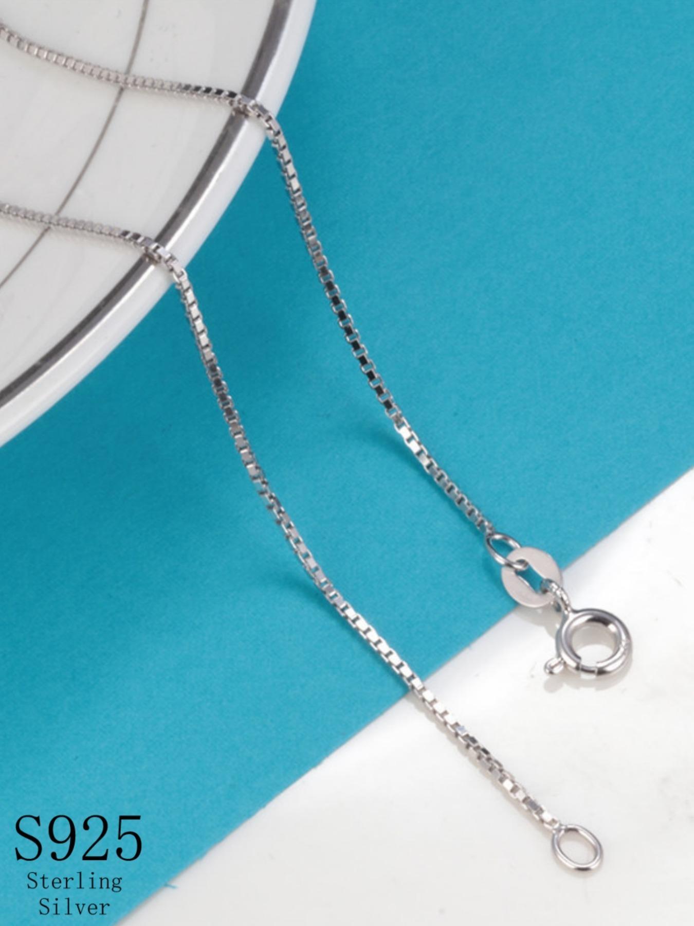S925 Sterling Silver Minimalist Chain Necklace, Daily Wear Necklace, Fashionable Necklace for Women & Men, Trendy All-match & Exquisite Jewelry for Birthday Gift