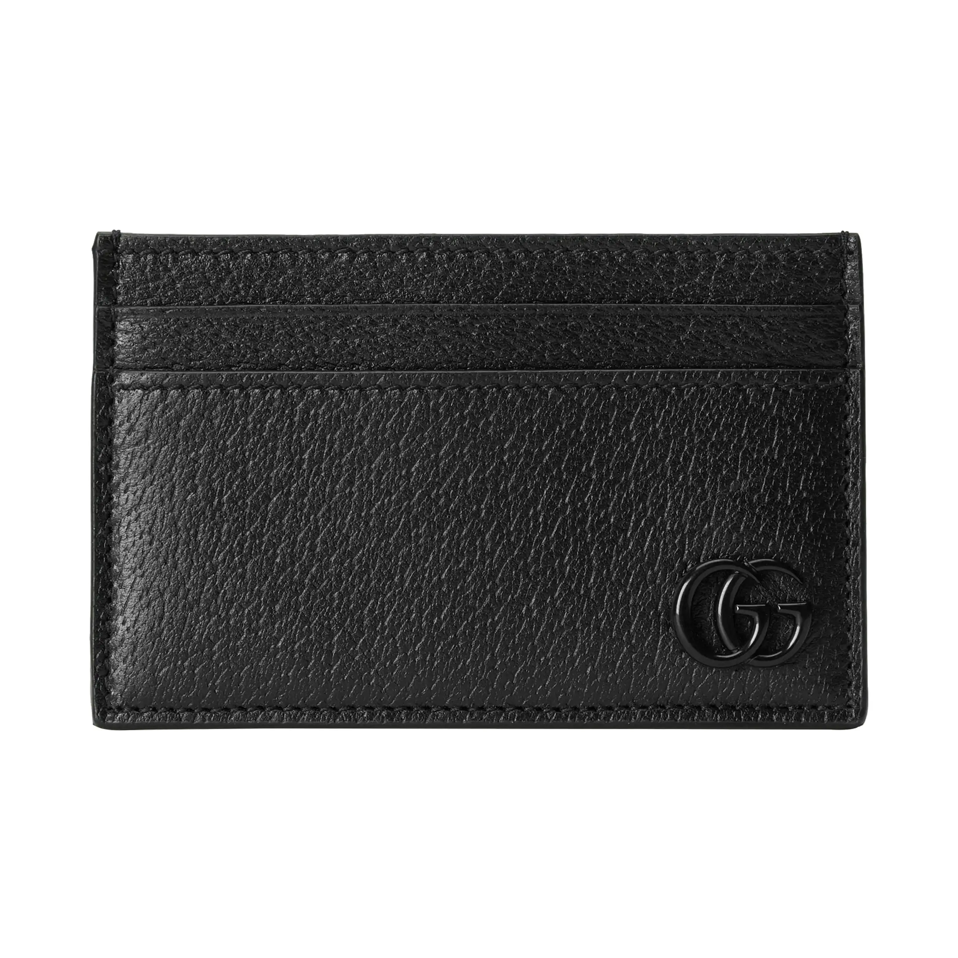 Gucci GG Marmont Minimalist Dual-G Leather Cardholder for Men in Black