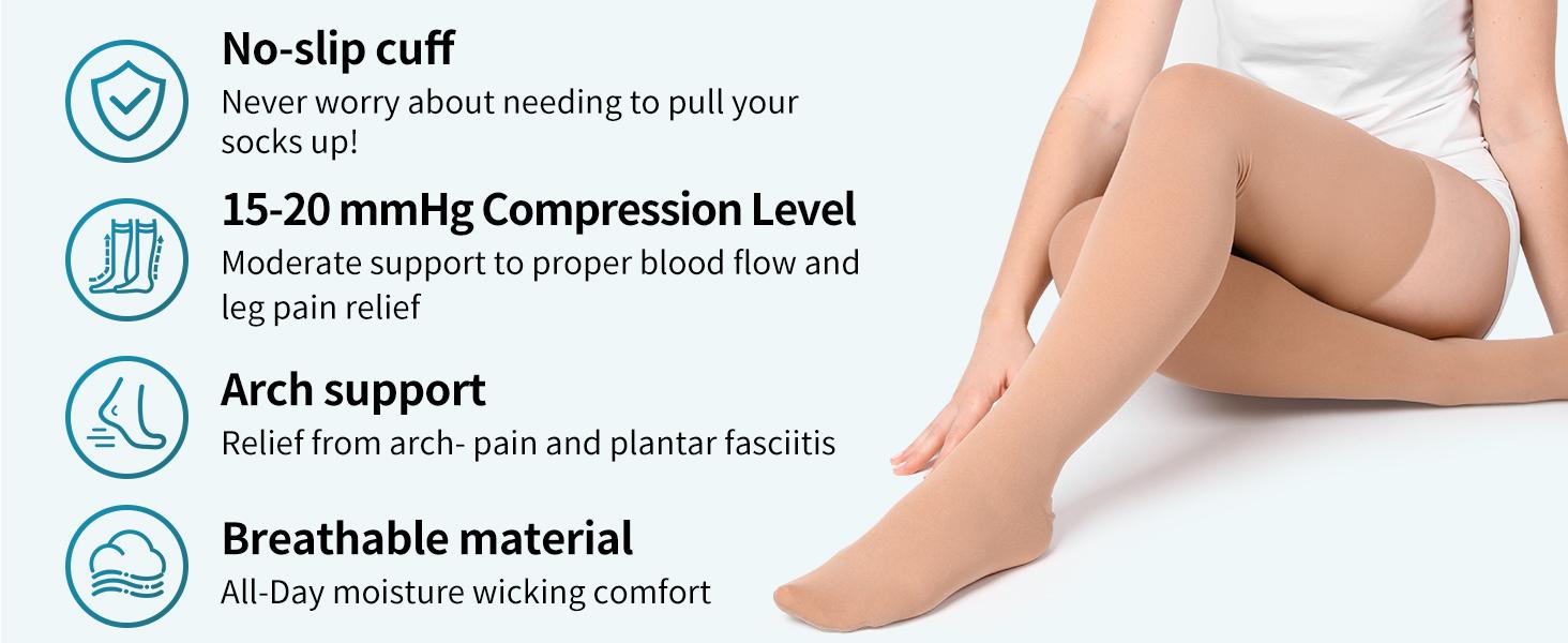 Thigh High Compression Socks for Women Men Circulation(3 Pairs) Over the Knee-Best Support for Running,Travel Thigh High Compression Socks for Women Men Circulation(3 Pairs) Over the Knee-Best Support for Running,Travel