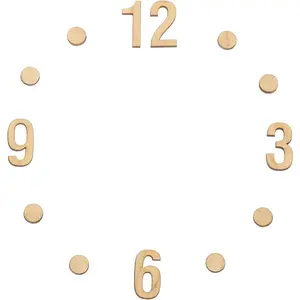 Wooden Clock Numbers Kit, 1.18inch Self Adhesive Clock Numbers Accessories for DIY Digital Clock Number Replacement Parts, Arabic Numerals/Vertical dots