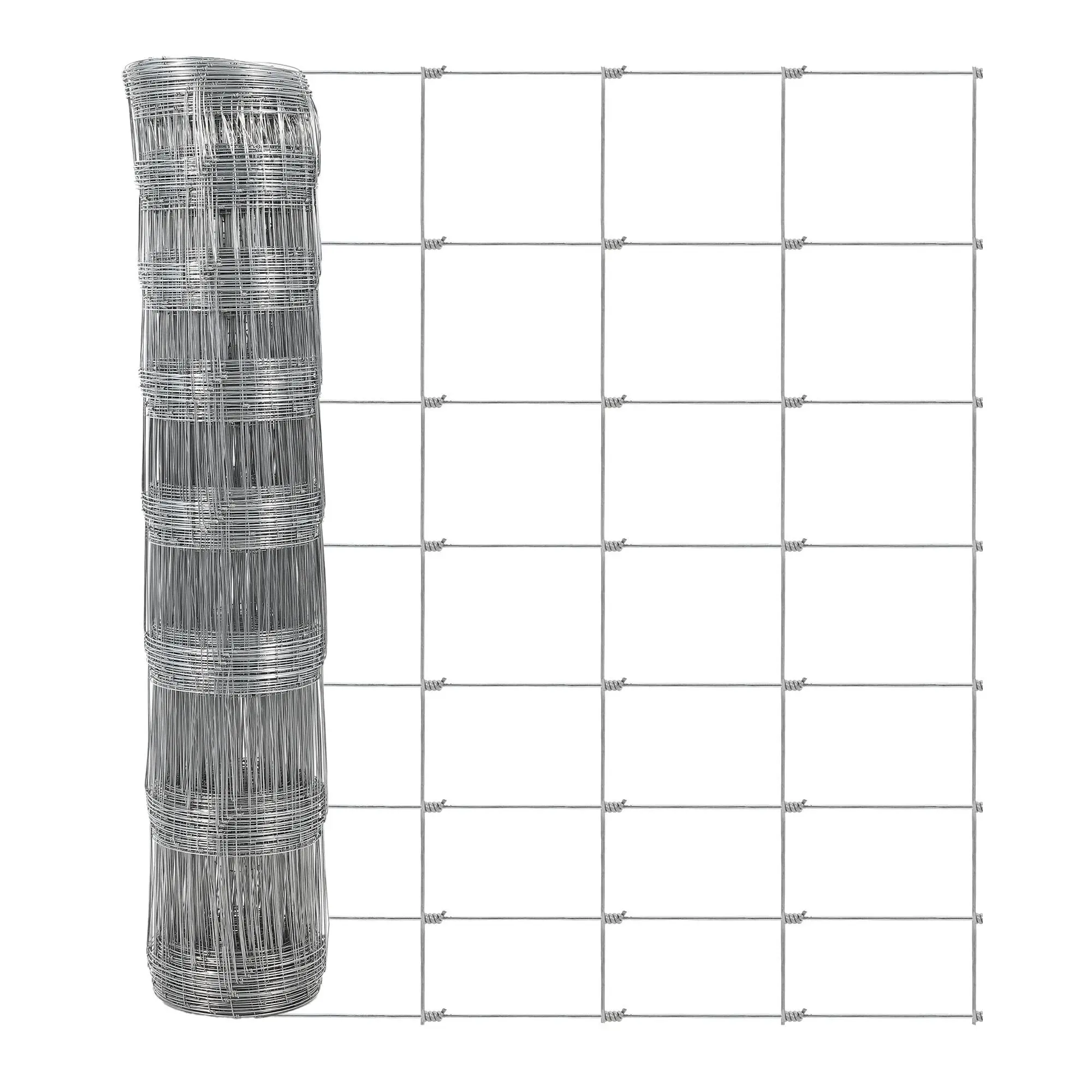 Heavy Duty 12-Gauge Steel Farm Fence – Woven Wire with Hinge Knot – Secure Livestock Containment for Cattle, Goats, Sheep & Hogs – Durable Metal Fencing Panel for Yard & Pasture – 4x328FT