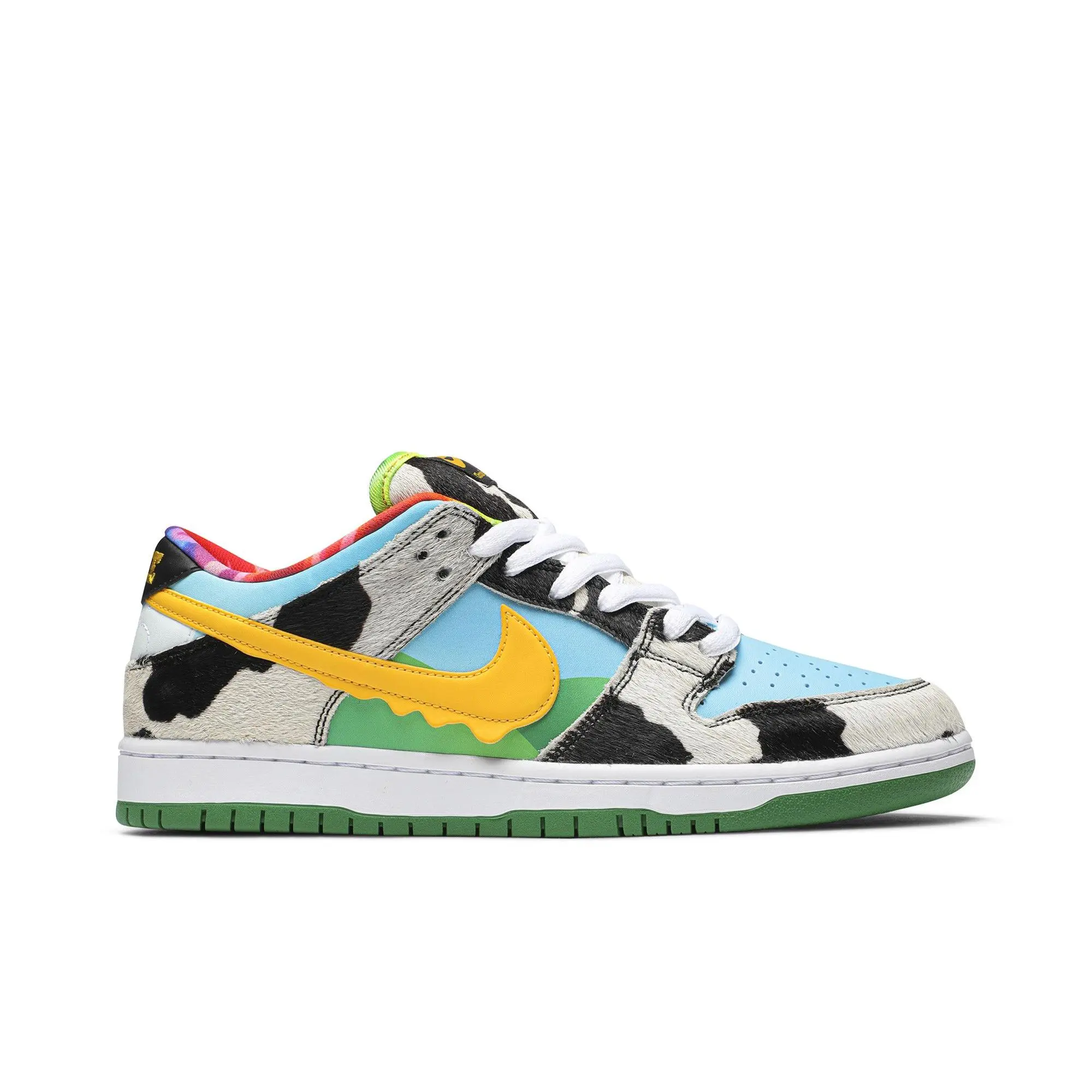 Ben & Jerry's x Nike Dunk Low SB 'Chunky Dunky' (Unisex) White/Lagoon Pulse/Black/University Gold sneakers CU3244 100