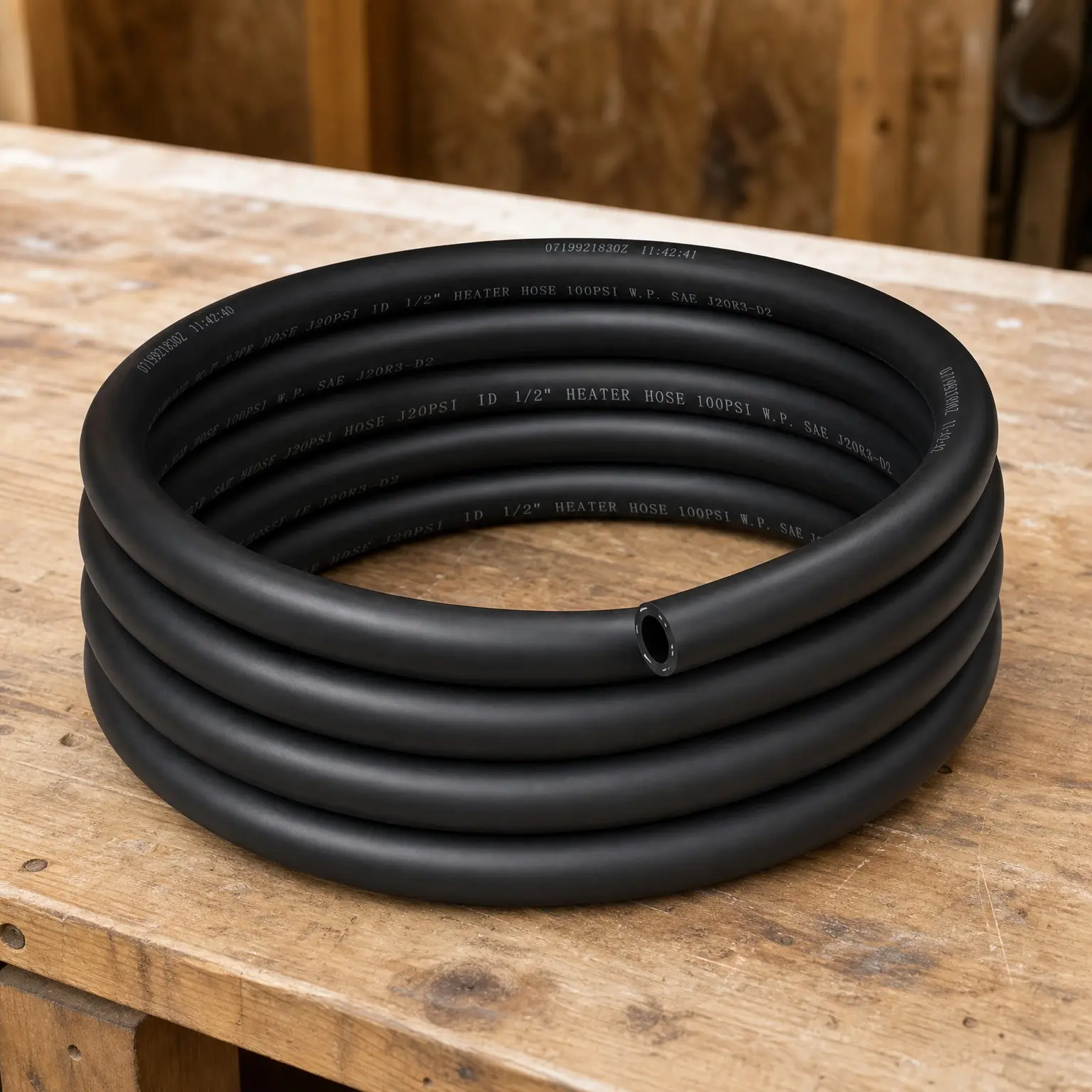 1/2" Heater Hose 10FT Coolant Radiator Hose, SAE 20R3 100PSI, 3-Layer Construction, Standard Wall Class D-2, -40°F to 257°F, Compatible with Coolant, Water, Antifreeze