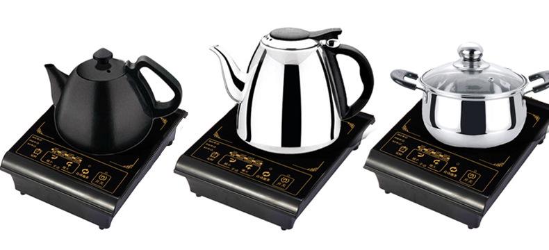 Square Mini Induction Cooker Hot Pot Stove Tea Boiler Touch Control Tea Maker