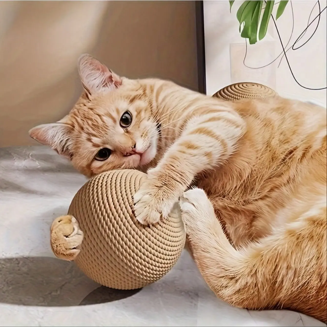 Super Rope Cat Toy for Indoor Cats, Promotes Healthy Claws and Active Play, Reduces Boredom and Destructive Scratching